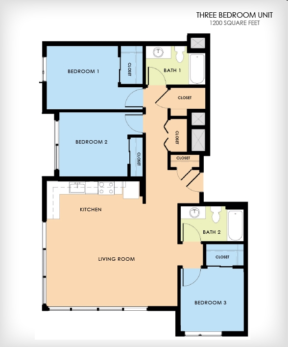 3BR/2BA - Patton Park Apartments