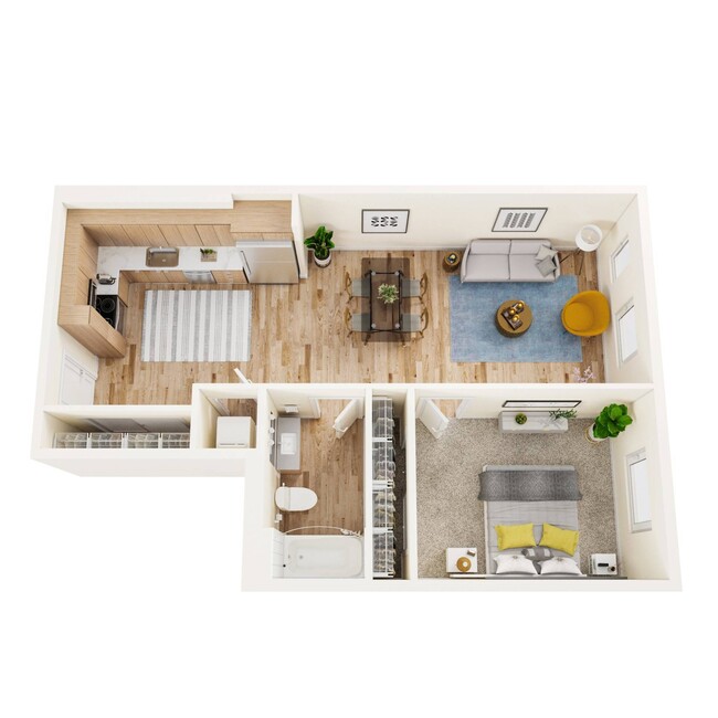 A3- One Bedroom - Green Leaf Shoreline