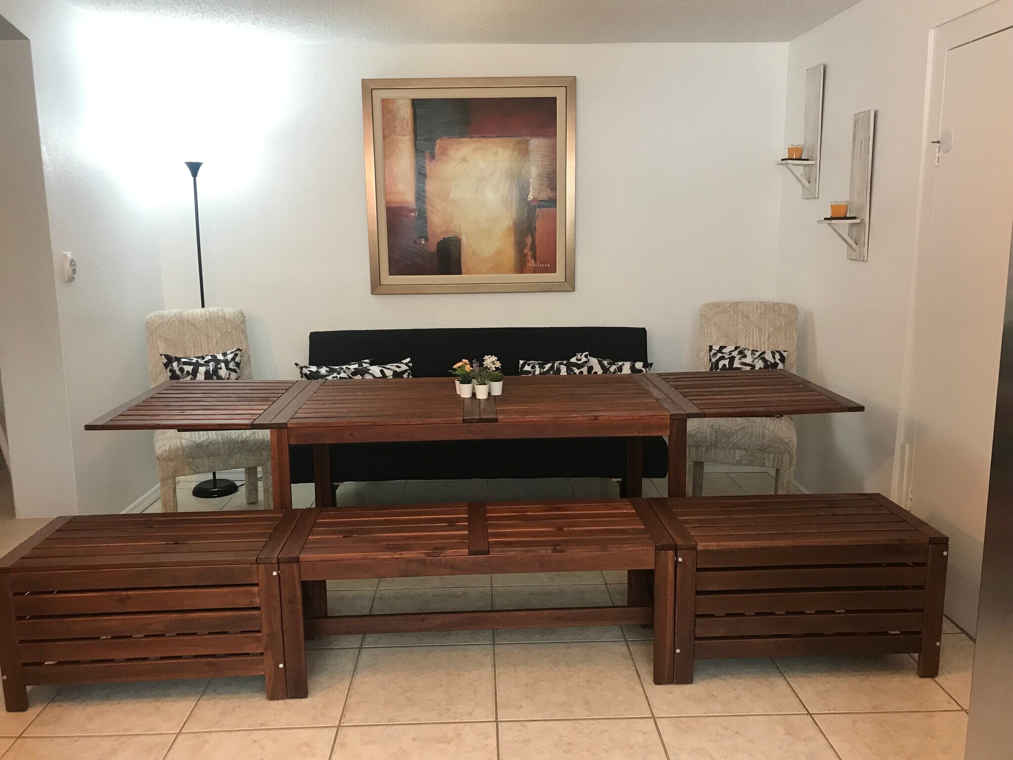 Extended Modern Dining area with Sleeping sofa if requested. - 2440 Manasota Beach Rd