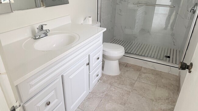 All new bathroom and shower with new tiles and vanity - 7617 De Longpre Ave