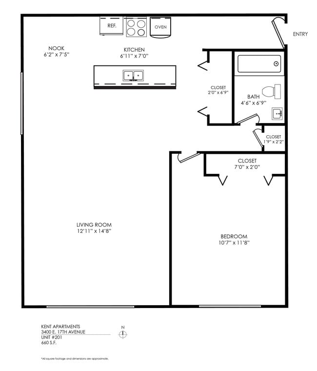 Floorplan - Kent Apartments