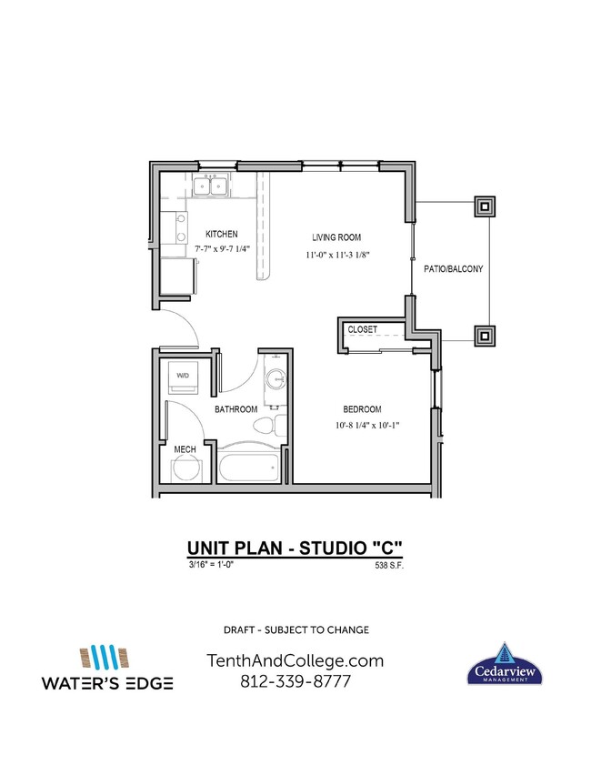 Floorplan - Waters Edge Apartments Bloomington