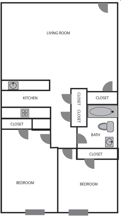 2BR/1BA - Manor Place Senior Living Apartments