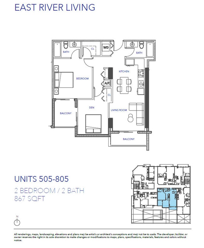 2 Bed x 2 Bth | 861 SF - East River Living – Elevated in Little Havana.