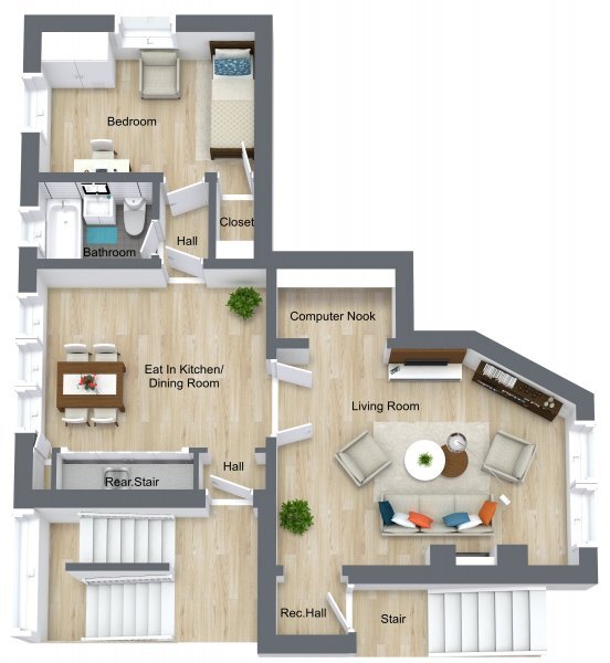 1bd1ba living Rm eat in #618 - 612-626 Sheridan Rd