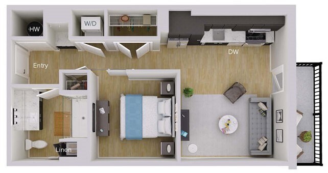 Floorplan - Foster on the Park Apartments