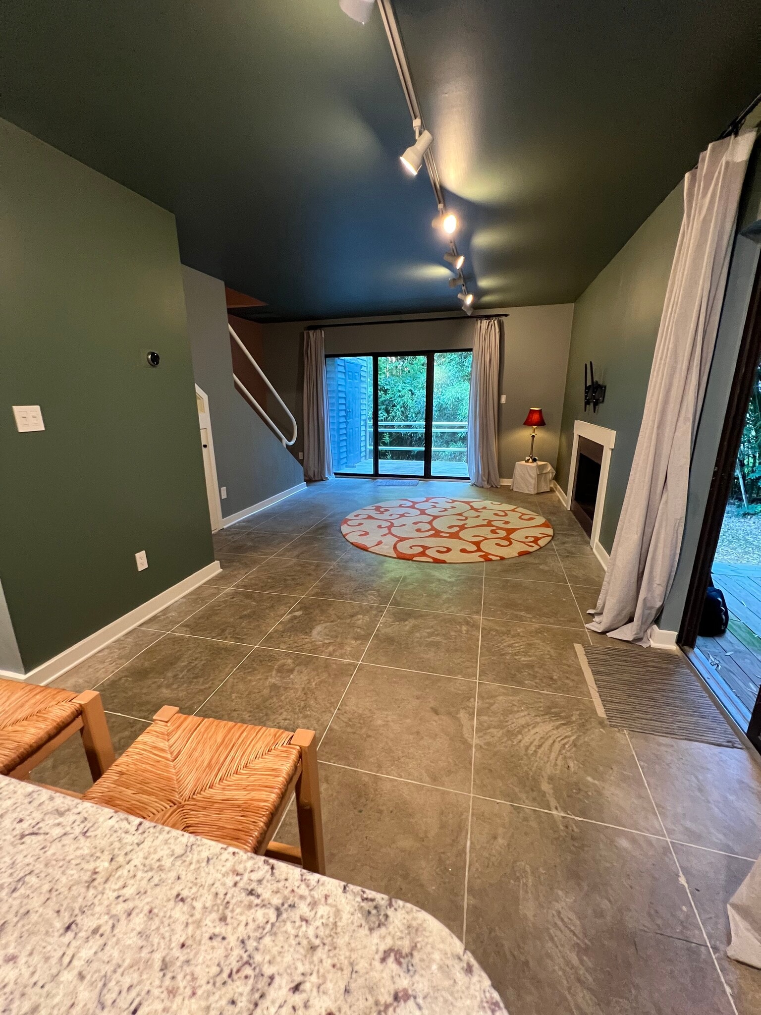 living area from kitchen - 130 E Longview St