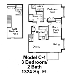 3BR/2BA - Iron Ridge and Stonegate Apartments