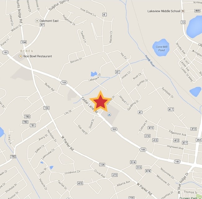 Map - Mae Dr @ Cedar Lane Road