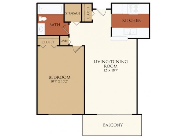 1BR/1BA - Waterford Place