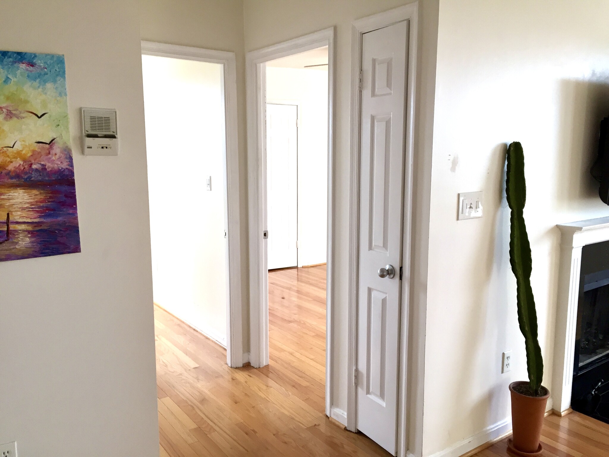 Two doorways to each bdrm. Linen closet on the left directly across full bath. - 730 11th St NE