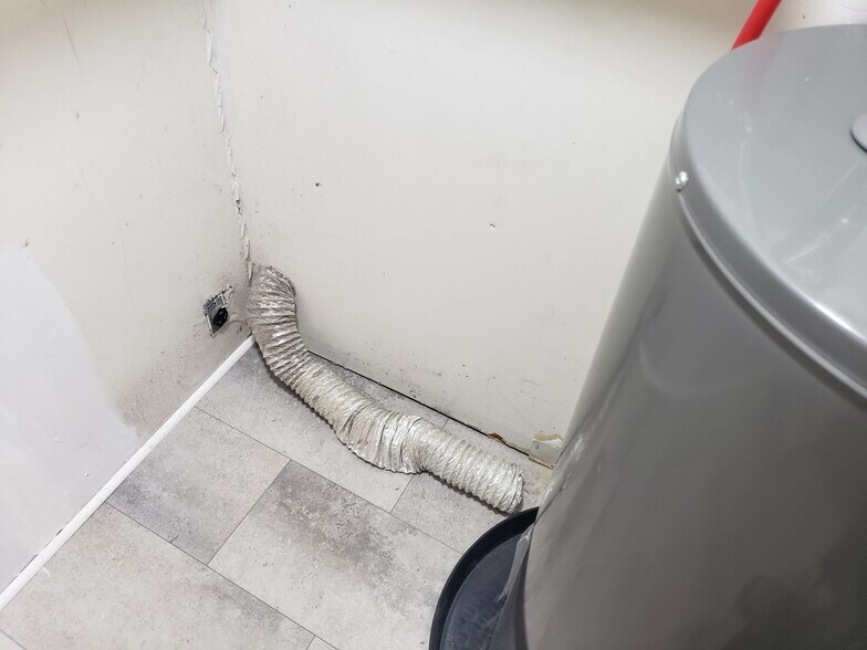 Dryer power hookup and exhaust line - 43 Lissner Ave