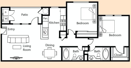 Plan 2 - Laurel Glen Apartment Homes
