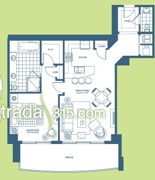 1BR/1.5BA - Strada 315
