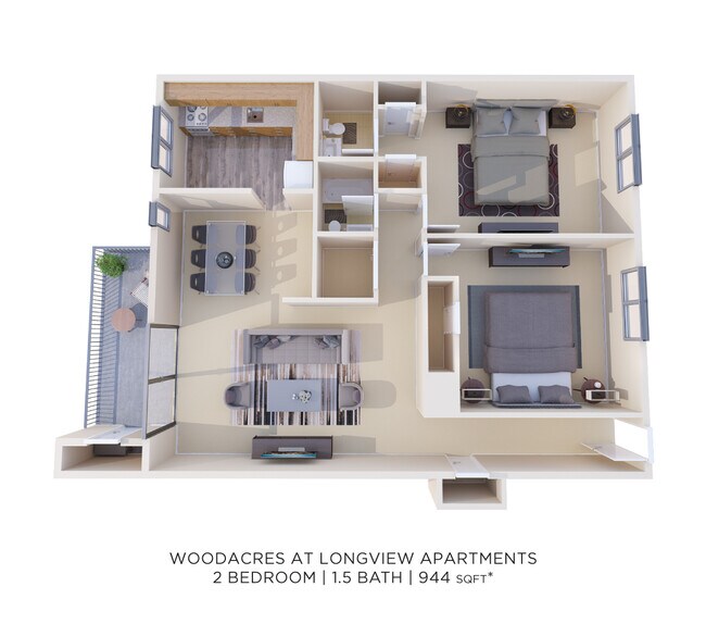 Floorplan - Longview Apartment Homes