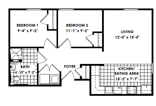 2BR/1BA - Clayton Court Apartments