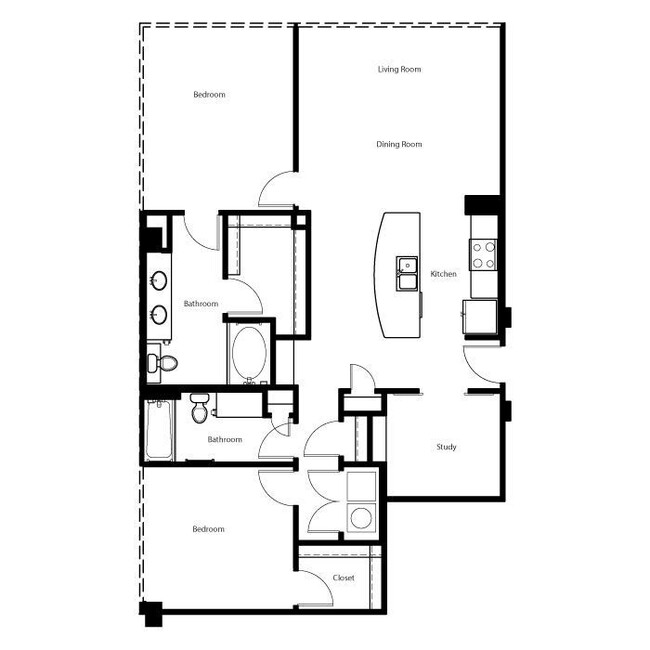 Gallery At Turtle Creek - B4E - 2 Beds - 2 Baths - 1264 Sq. ft. - Gallery At Turtle Creek