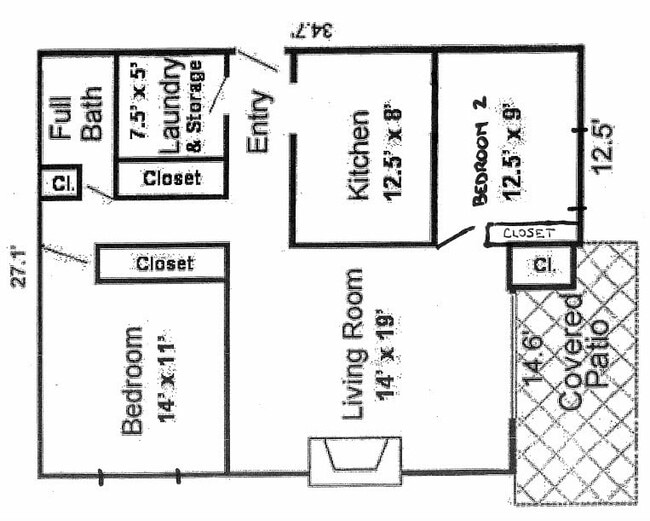 Building Photo - 2 Bed 1 Bath First Floor Corner Unit Manha...