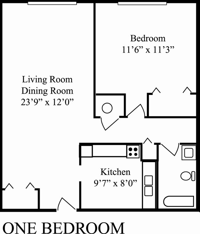 1BR/1BA - Promenade Apartments