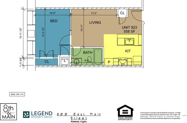 Floorplan - 8th and Main - All Utilities Included