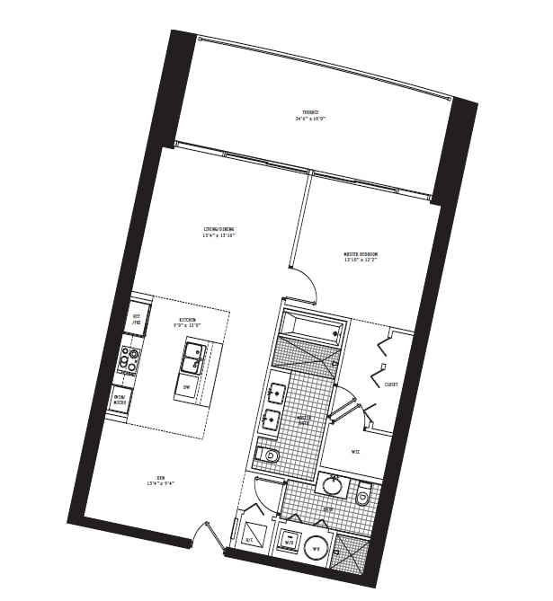 1BR/2BA - 900 Biscayne