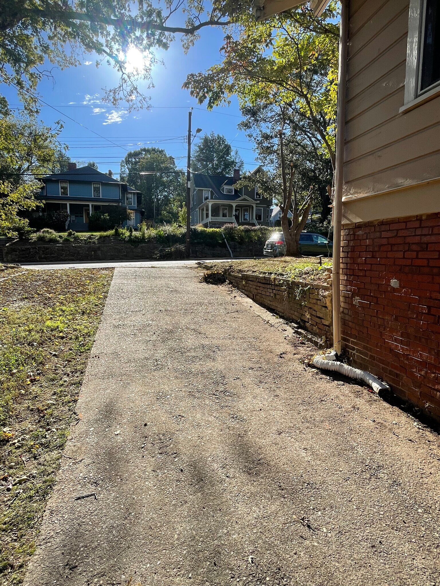 driveway from back yard - 127 Flint St