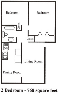 2BR/1BA - Fountain Court Apartments