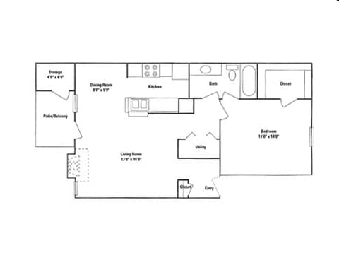 1BR/1BA - Enclave at Eagle Creek Apartments