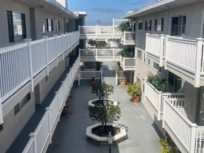 This beautiful and peaceful courtyard extends thru the entire complex. - 2411 Prospect Ave