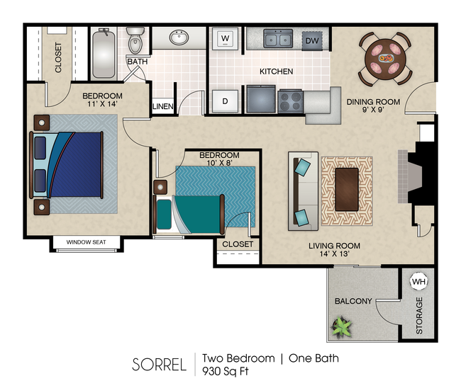 Floorplan - Indian Creek Apartments