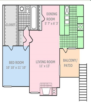 1BR/1BA - Parks at Addison