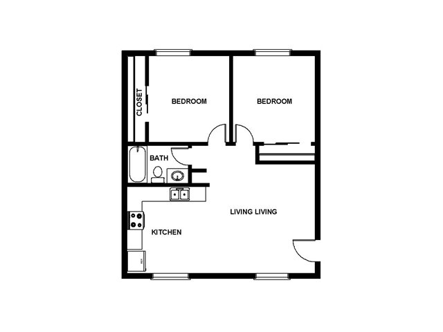 2BR/1BA - Vista Village