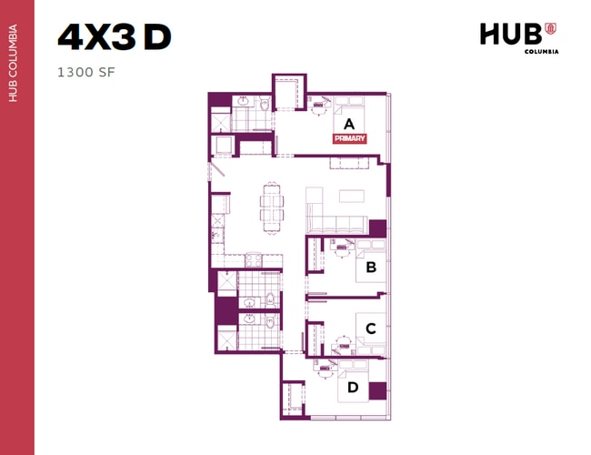 4x3 D - Hub Columbia