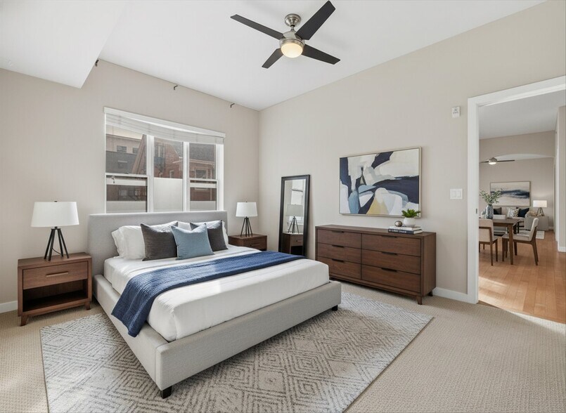 Primary Bedroom - Virtual Staged - 410 Acoma St