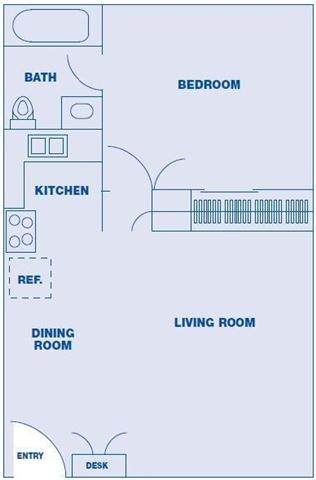 1BR/1BA - Oak Knoll Apartments