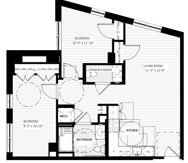 Floorplan - Queens Court Apartments