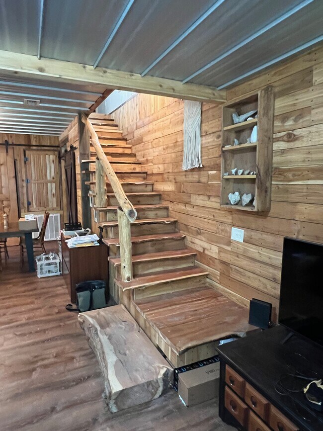 Custom cedar stairway - 5637 FM 813