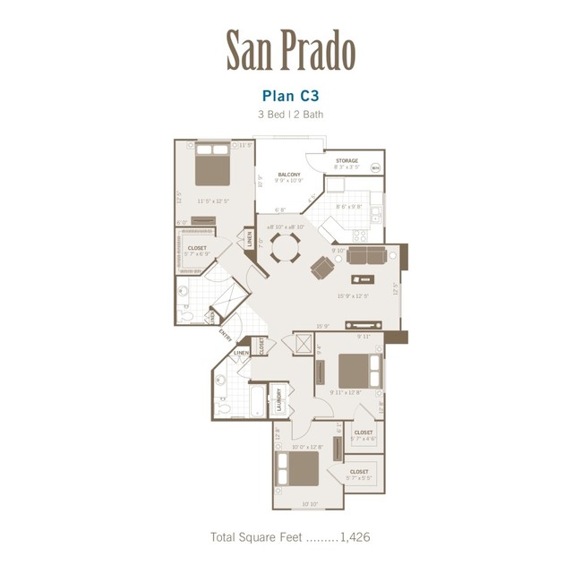 3BR/2BA - San Prado