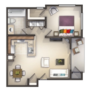1BR/1BA - Harleen Court Apartments