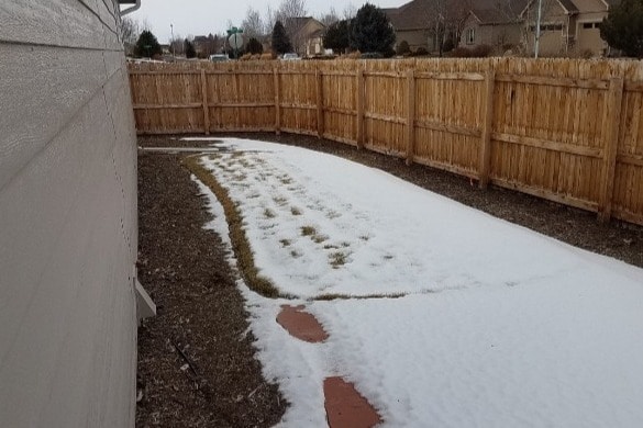 North Side Yard Flagstone Patio - 448 Trailcrest Ct