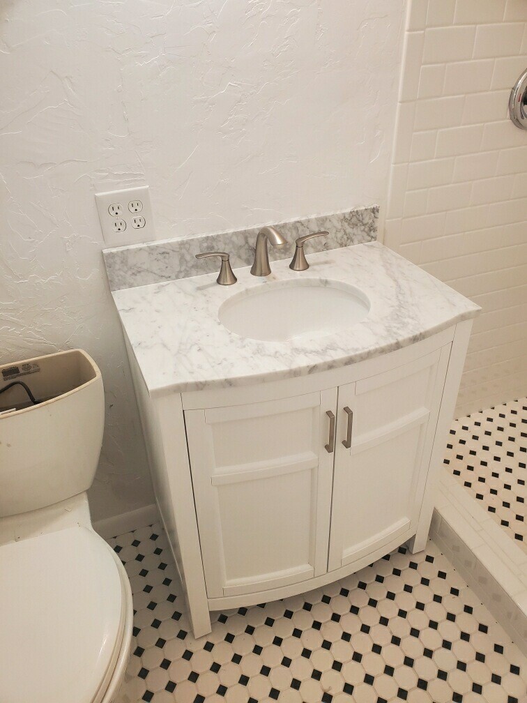 Master bath renovations almost complete - 5908 Stonewall St