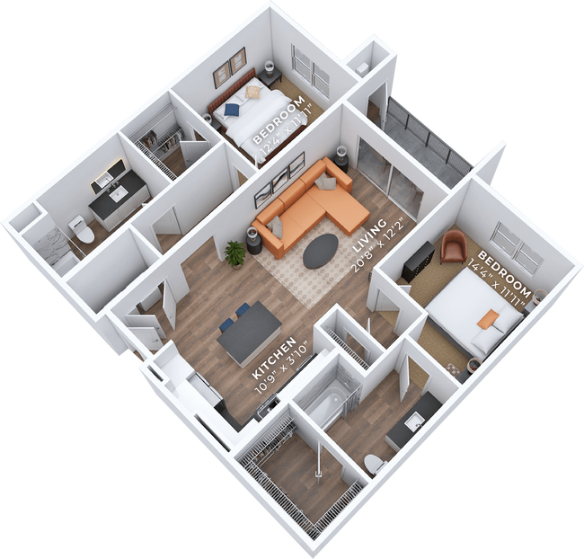 Floorplan - Fora Apartments