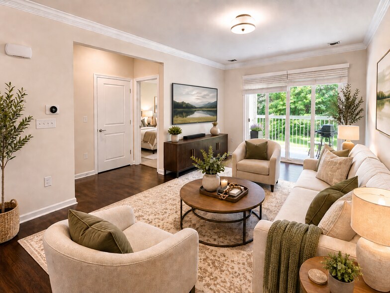 virtually staged living room - 90 Trotter Rd