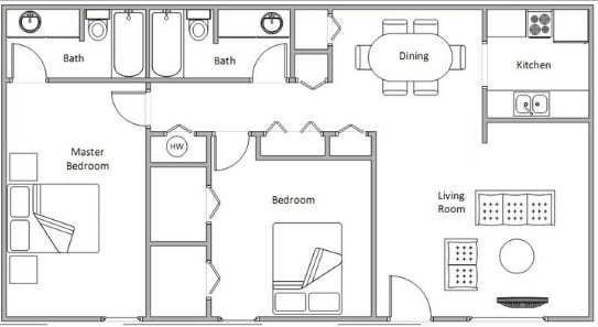 2BR/2BA - Beverly at Lakeside
