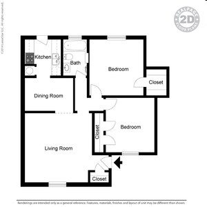 2BR/1BA - Hurst Gardens