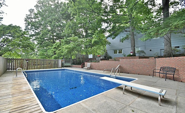 Back of house, pool - 7206 Stagecoach Trl