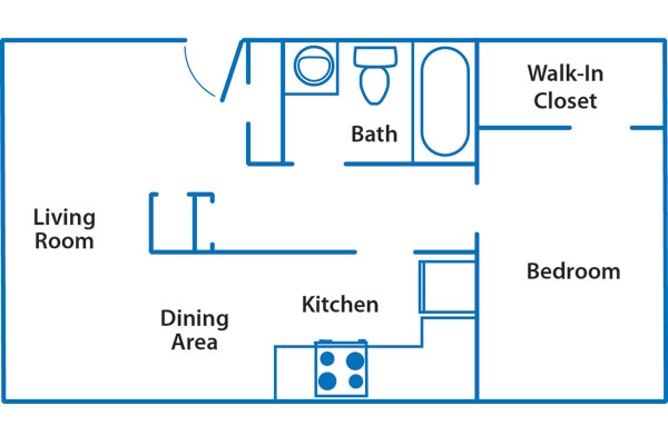 1BR/1BA - Rochelle Apartments