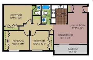 3BR/1.5BA - Highland Woods Towers & Gardens