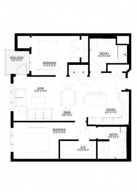 Floorplan - The Legends of Apple Valley 55+ Apartments