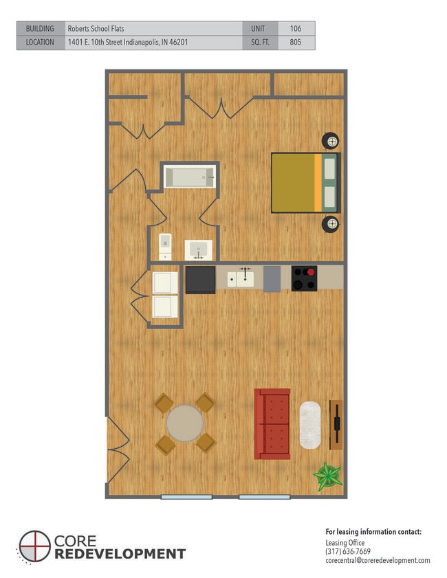 Floorplan - Roberts School Flats